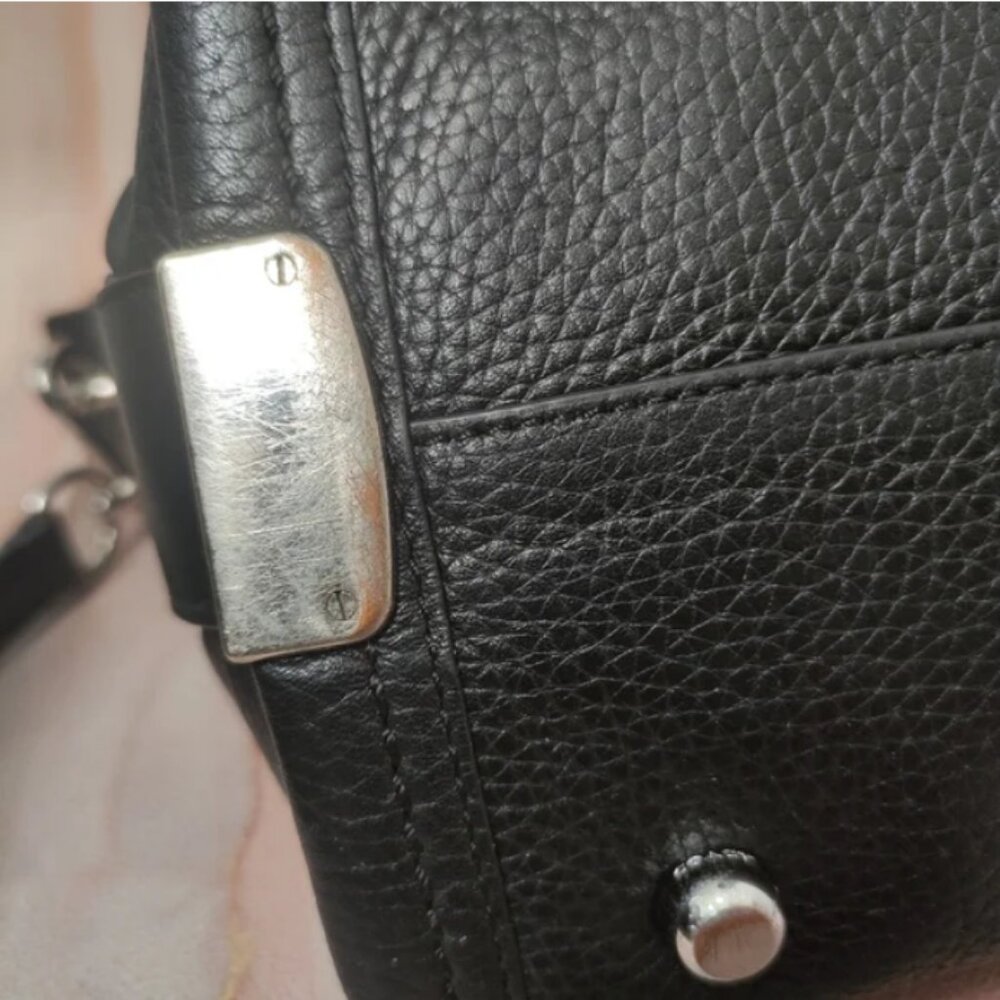 Coach Swagger Carryall In Pebble Leather Black with Silver Style No.34408 - Picture 14 of 15